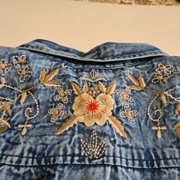 Nostalgia Denim Embroidered Top - Picture 6 of 14